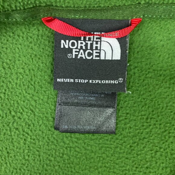 The North Face 1/4 Zip Fleece Pullover Mens XL Green 1/2 Zip TKA 100 Lightweight - Picture 5 of 10